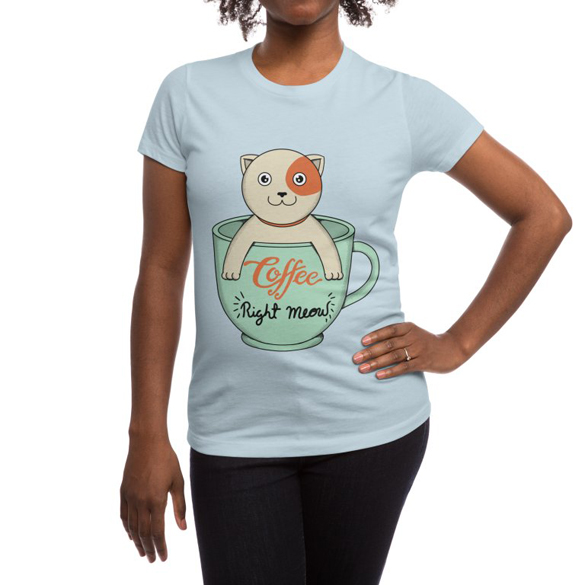Coffee Right meow t-shirt design