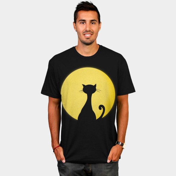 Moon cat t-shirt design