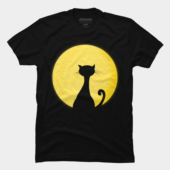 Moon cat t-shirt design
