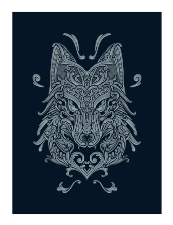 Ornate Wolf t-shirt design