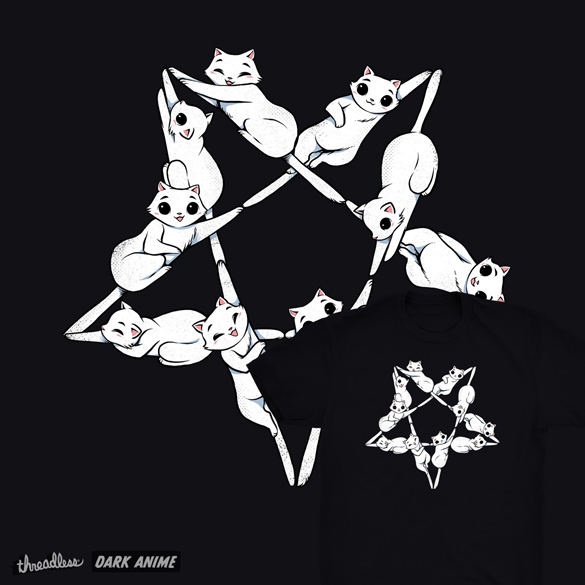 Where the cats go at night t-shirt design