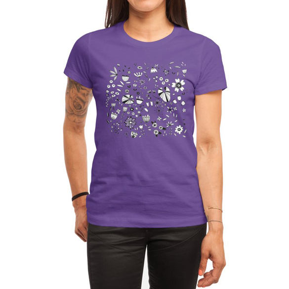 Etched Flower t-shirt design