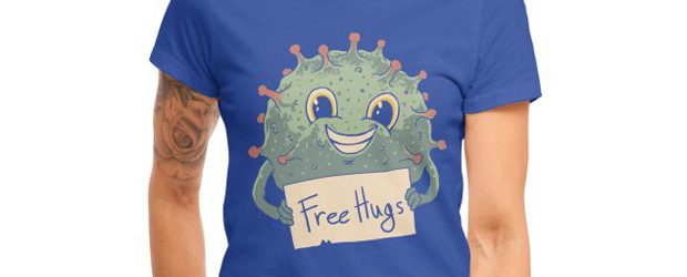 Free Virus Hugs t-shirt design