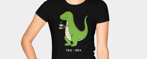 Tea Rex t-shirt design