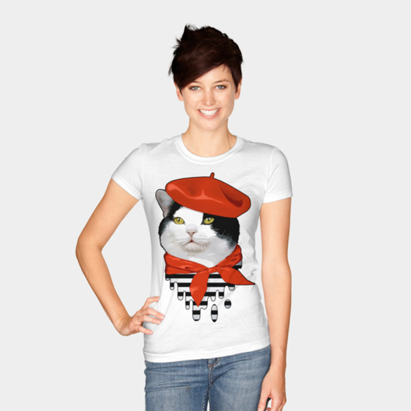 Cat Frenchman t-shirt design