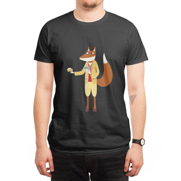 Country Fox Takes Tea t-shirt design