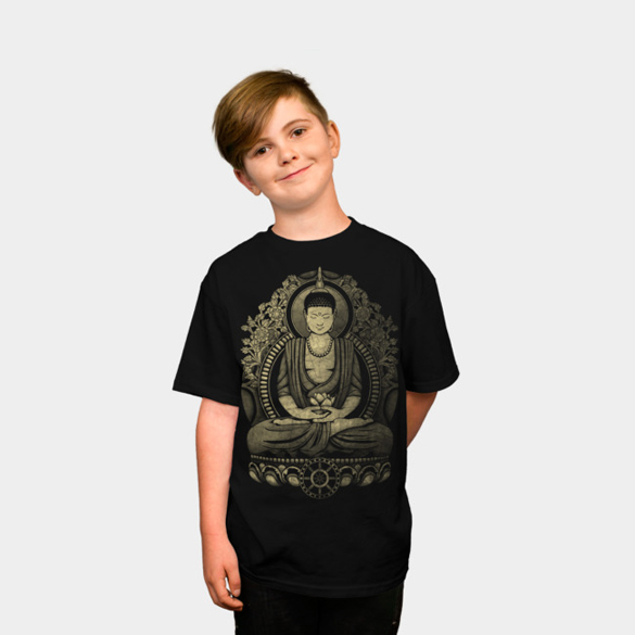 Gautama Buddha Weathered Halftone t-shirt design