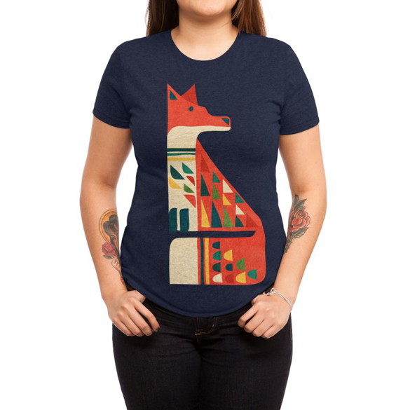 Mid-century fox t-shirt design