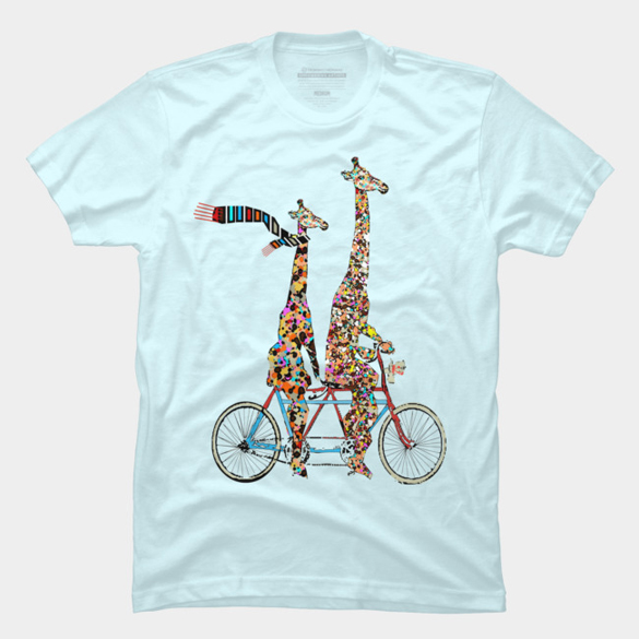 Giraffes days lets tandem t-shirt design