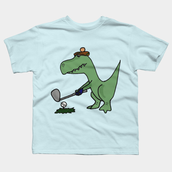 T-Rex Dinosaur Playing Golf t-shirt design