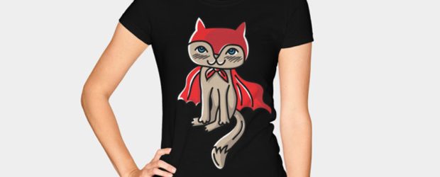 Cat Hero t-shirt design