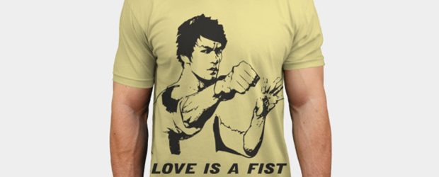 Love is a fist t-shirt design