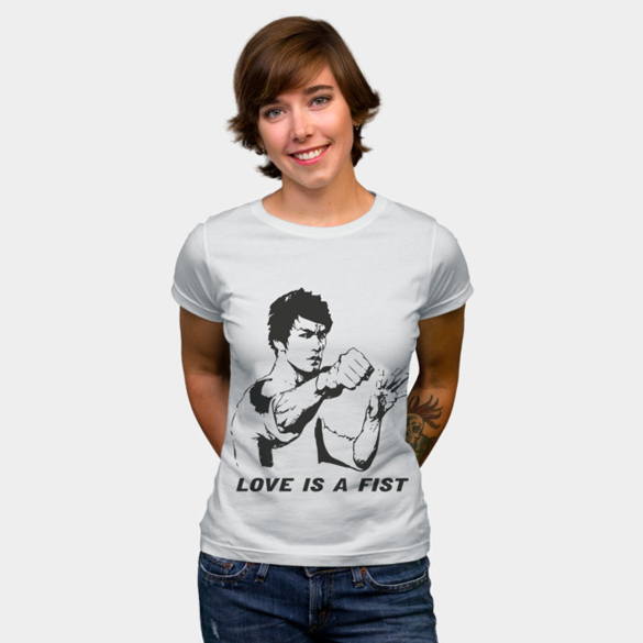Love is a fist t-shirt design