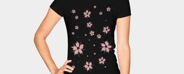 Pink Flower t-shirt design