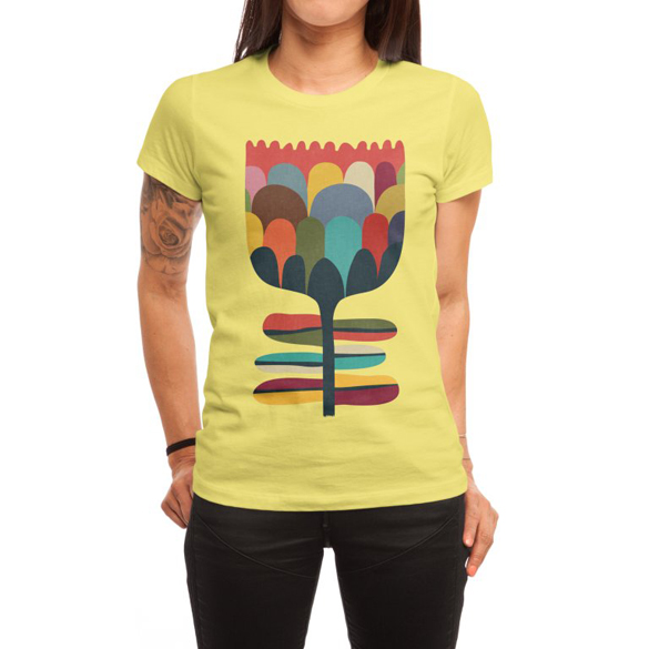 Rainbow in bloom t-shirt design