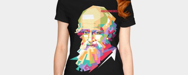 Archimedes pop art t-shirt design