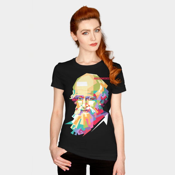 Archimedes pop art t-shirt design
