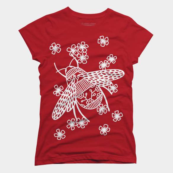 Bees Papercut t-shirt design