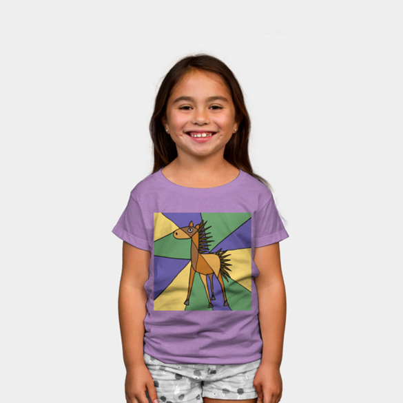 Colorful Folk Art Horse t-shirt design