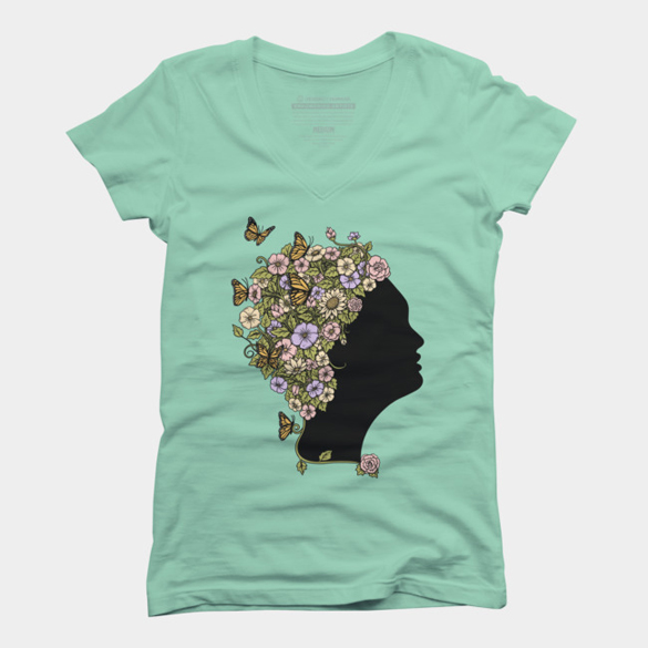 Floral Lady t-shirt design