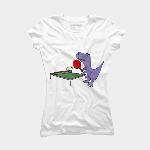 Funny T-rex Dinosaur Playing Table Tennis t-shirt design