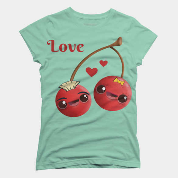 Kawaii Cherries t-shirt design