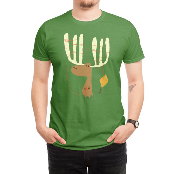 Moose vs kite t-shirt design