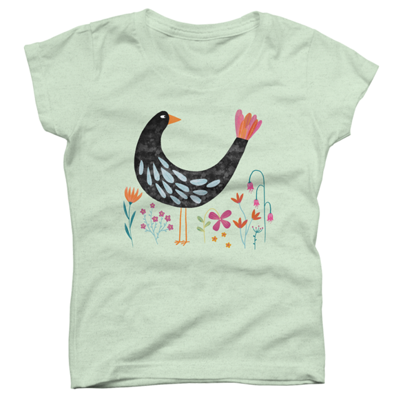 Bird with a Fancy Tail t-shirt design