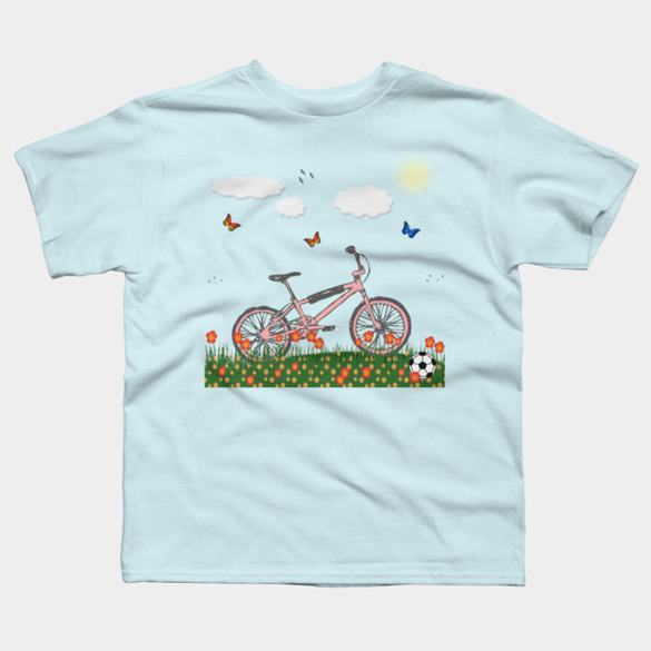 Pink bicycle t-shirt design