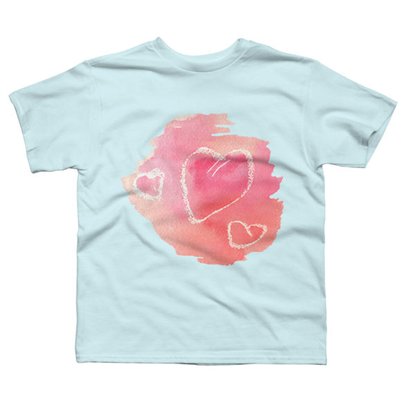 Watercolor heart t-shirt design