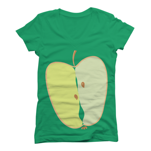 Apple decoration green t-shirt design