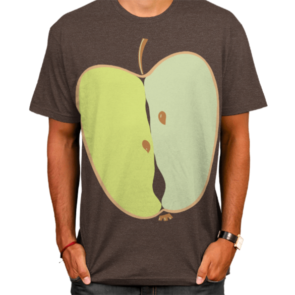 Apple decoration green t-shirt design