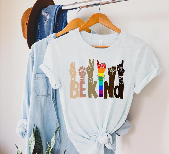 Be Kind Sign Language t-shirt design