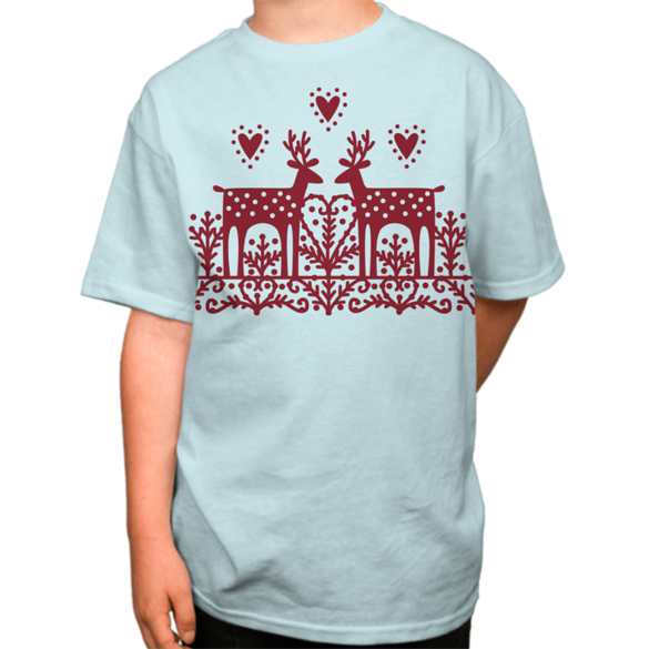 Deer Woodland Wildlife Scandinavian Nordic Art T-shirt design
