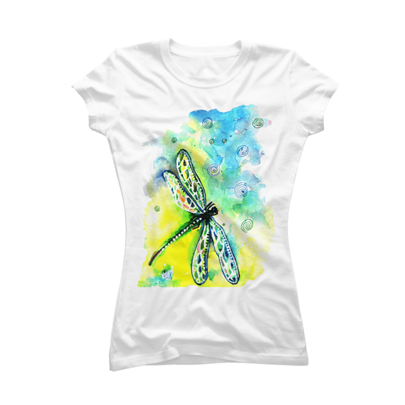 Dragonfly and sky t-shirt design