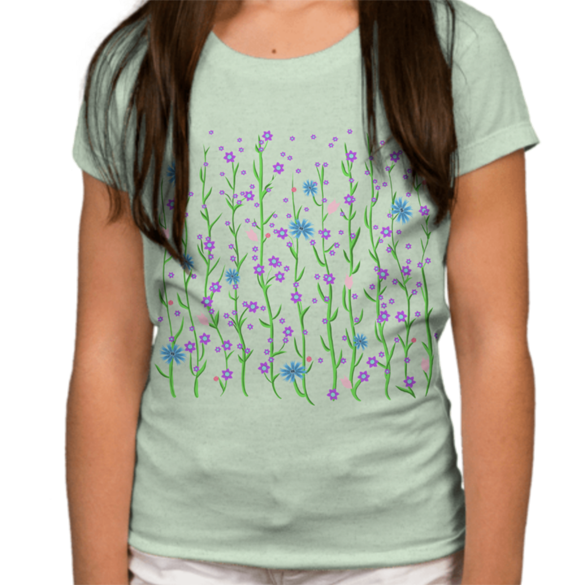 Flowers thin t-shirt design