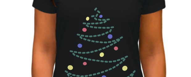 Christmas tree t-shirt design