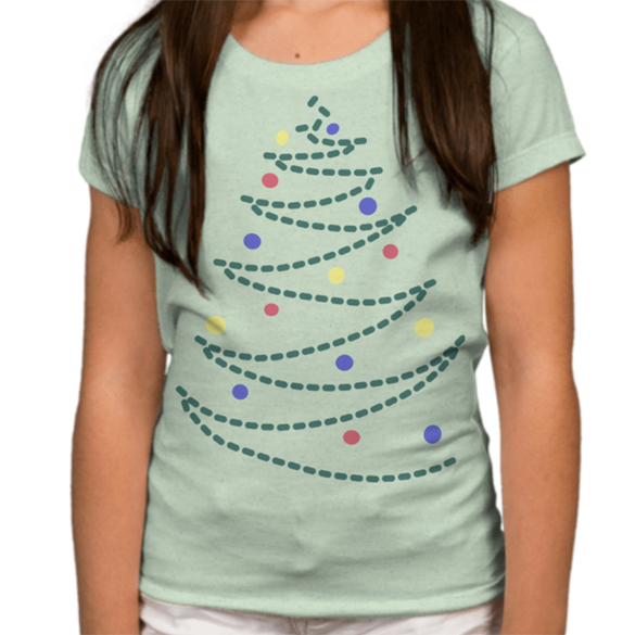 Christmas tree t-shirt design