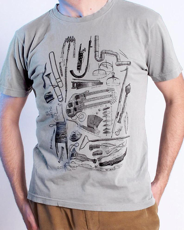 The “Instrumental Oddities” t-shirt design