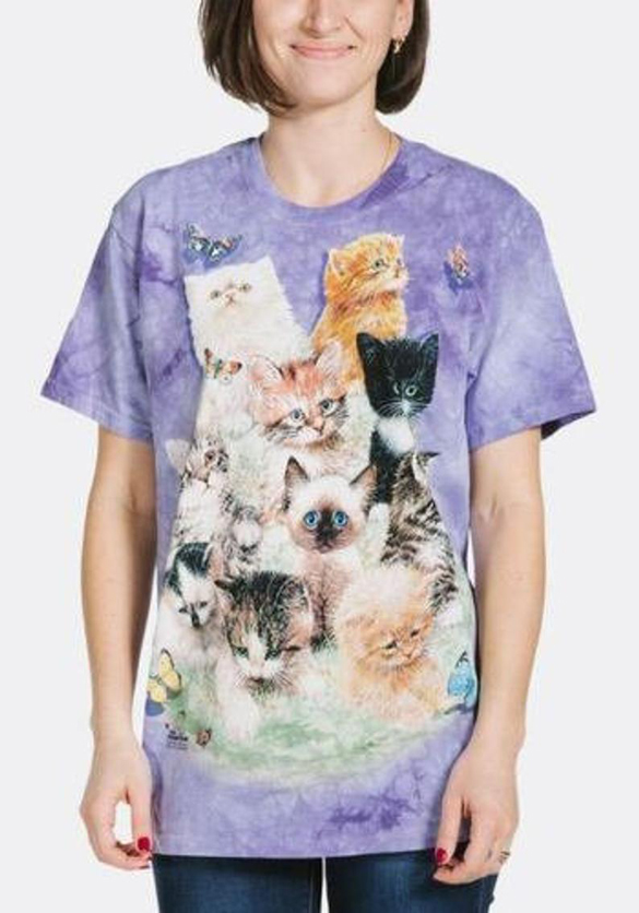 The Mountain Purple 10 Cats t-shirt design