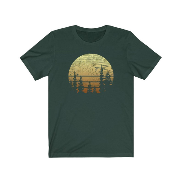Woodgrain Sunset t-shirt design