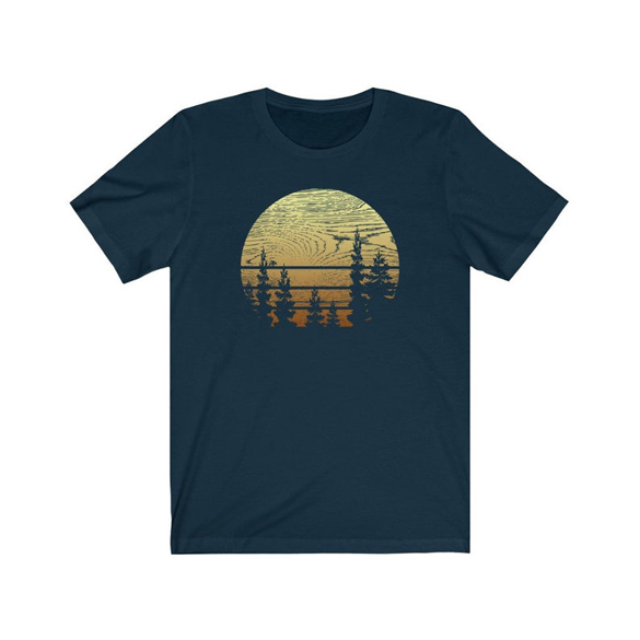 Woodgrain Sunset t-shirt design