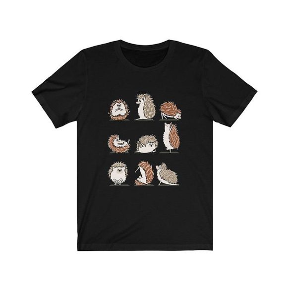 Cute Yoga Hedgehogs t-shirt design