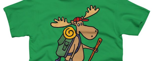 Moose Hiking t-shirt design