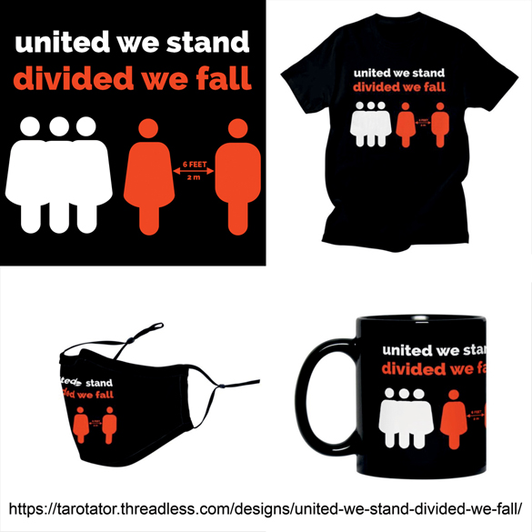 United We Stand Divided We Fall t-shirt design