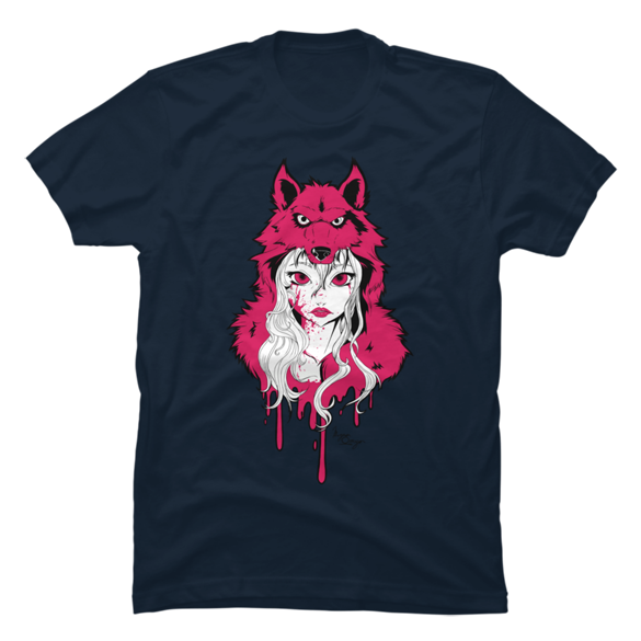 Bloody Riding hood t-shirt design