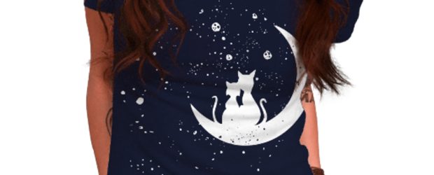 Cat Moon Love t-shirt design