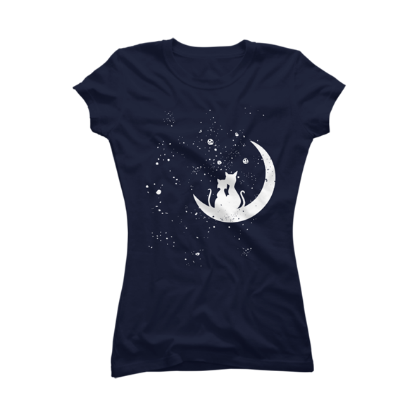 Cat Moon Love t-shirt design