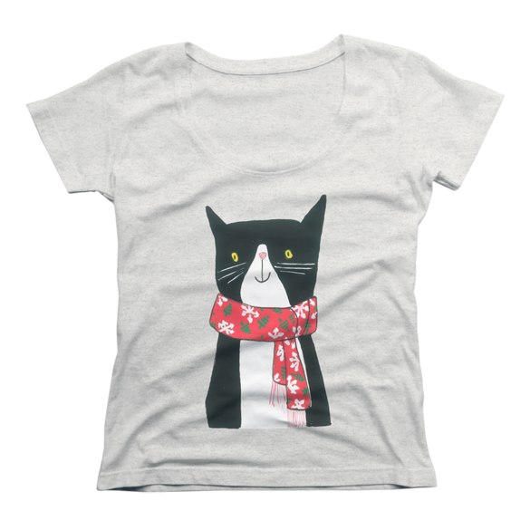 Cat With A Scarf t-shirt design