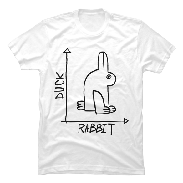 Duck Rabbit optical illusion t-shirt design